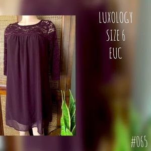 Burgundy Lace Luxology Babydoll Dress